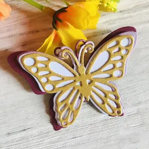 Butterfly Design Metal Cutting Die - Durable Paper Cutting Stencil Compatible with Die-Cut Machines | Versatile Usage | Perfect for Christmas/Thanksgiving/Wedding DIY Crafts | Great Gift for Card Makers, Scrapbookers, Scrapbooking, Scrapbook Materials