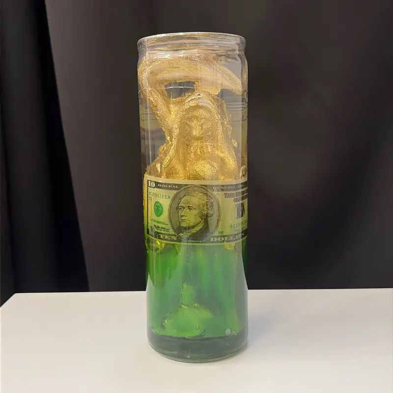 Santa muerte llama cliente veladora gel