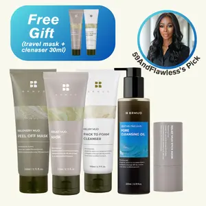 [Official Shop] BRMUD @59AndFlawless’s Full Pore Reset Set (5-Step) – Cleansing Oil + Cleanser + Mud Mask + Peel-Off + Stick Mask | Deep Cleansing Routine + Free Travel Gift