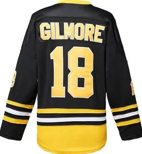 Youth Boston #18 Hockey Jersey 90s Sports Movie Stitched Ice Hockey Jersey Black/White