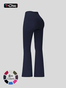Cloudy Sensation Sport Long Pants, High Waist Butt Lifting Wide Leg Outerwear Bell Bottoms, Running Sports Casual Bell Bottoms, Yoga Training Pants