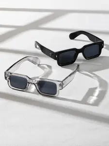 Square Frame Trendy Casual Sunglasses, Lightweight Durable UV Sun-Protective Sporty Shades for Women and Men, Travel Essentials and Back-to-School Gifts, High Quality Sunglasses for Fall Outdoor, Great His & Hers Gifts