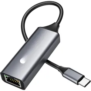 USB C to Ethernet Adapter, 1Gbps RJ45 to USB C Network Adapter, Portable Type C to Ethernet Dongle Compatible for Thunderbolt 4/3, MacBook Pro/Air,  16/15 Pro/Max, iPad, XPS