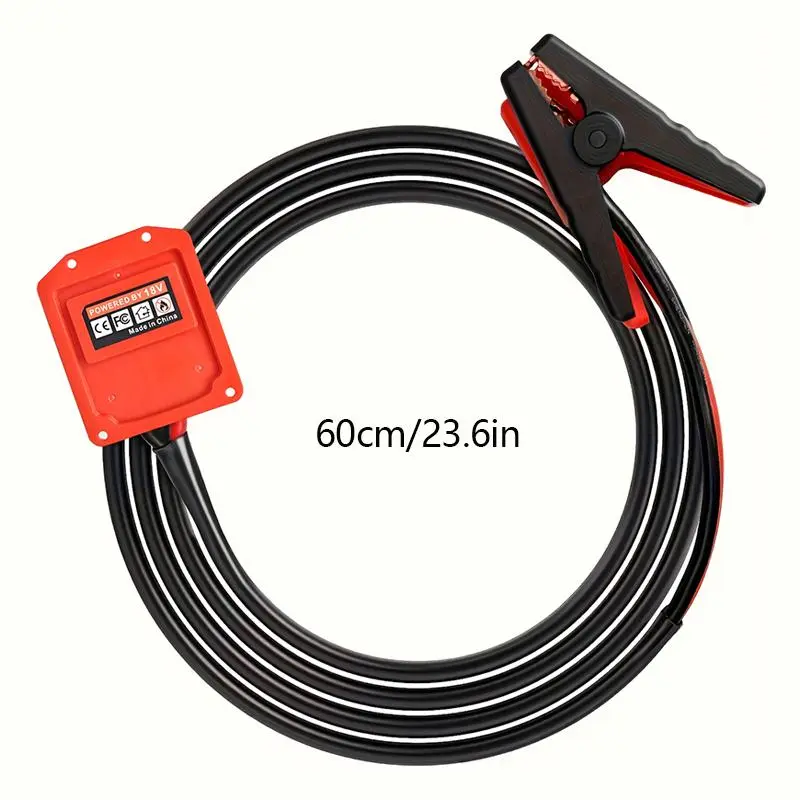 Car jump-start cables with adapter, compatible with Dewalt 18V/20V DCB battery jump starters and portable car battery packs. Jump-start cables and batteries are not included.-003
