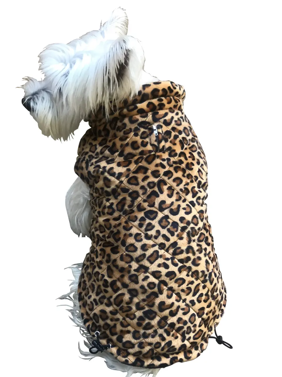 The Dog Squad Coco Puffer Leopard Velvet Coat