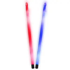 Jazz Drum Glow Sticks for Beginners 5a Colorful Transparent High-Molecular Acrylic Flashing Drumsticks Pair, Durable Musical Instrument Accessory