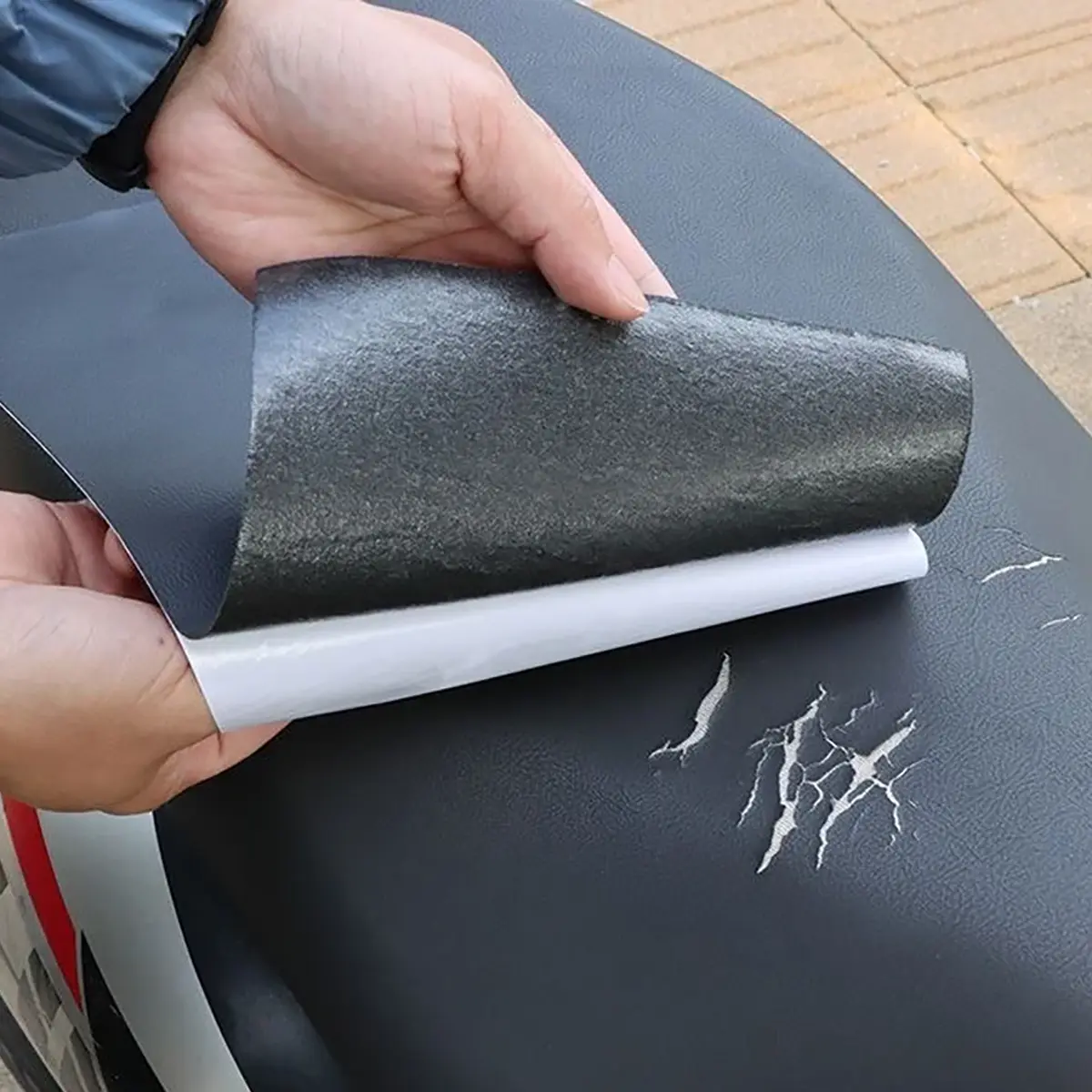 Litchi Grain Leather Repair Stickers - Self-Adhesive 3.9*118 inch ...