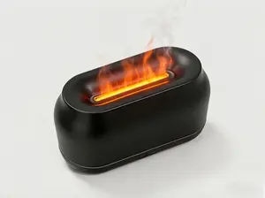 Colourful, safe, pulsating flame aroma diffuser, humidifier, with colour-changing feature