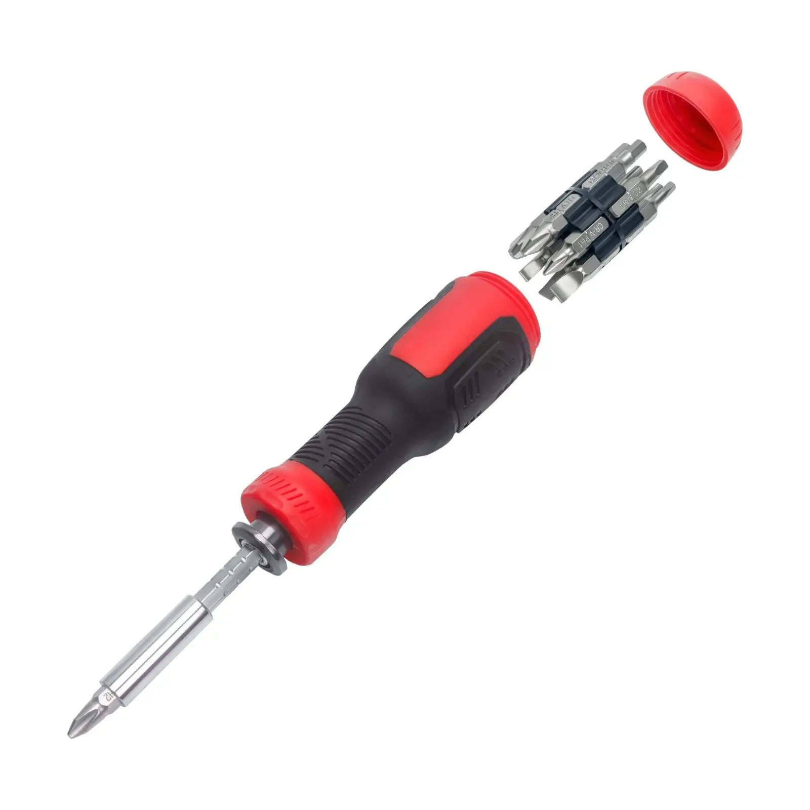 13-in-1 Multi-Bit Screwdriver Set, Adjustable All-in-One Hand Tool with Torx, Phillips, Flat Head, Hex, Square & 1/4-Inch Nut Driver for Home Repair and DIY