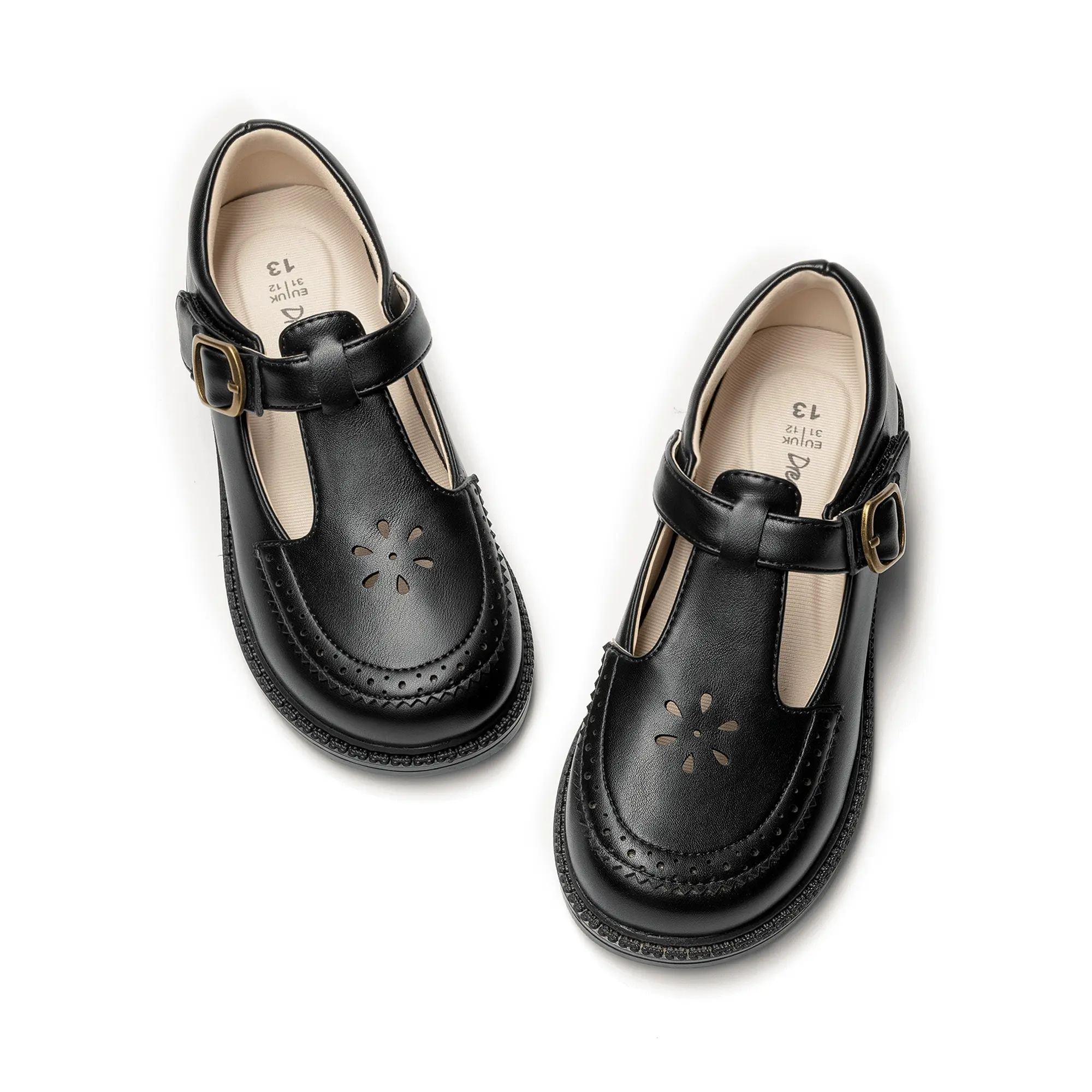 DREAM PAIRS Toddler Little Girl's Mary Jane Dress Shoes - Ballet Flats for Girl School Uniform Shoes Classic Cute Flats Arch Support Back to School Comfortable Shoes All Day Comfort