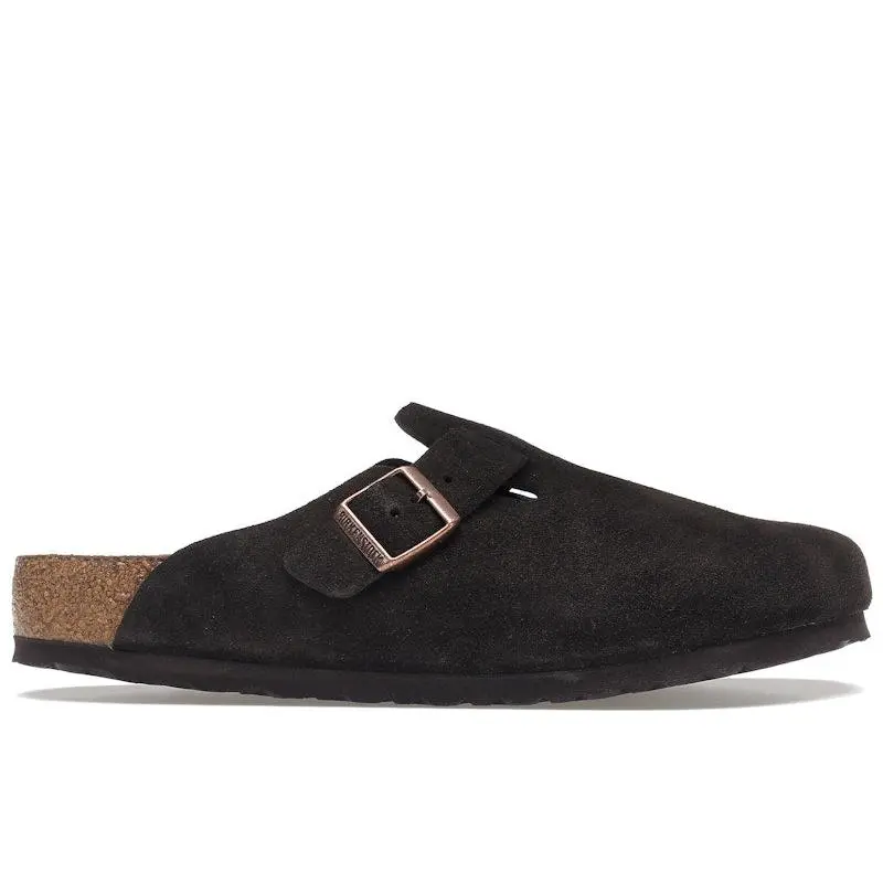 Birkenstock Unisex Boston Soft Footbed Suede Mocha, from StockX