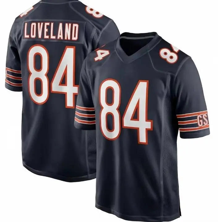 Unisex Football Inspired Chicago LoveLand 84 Black Jersey