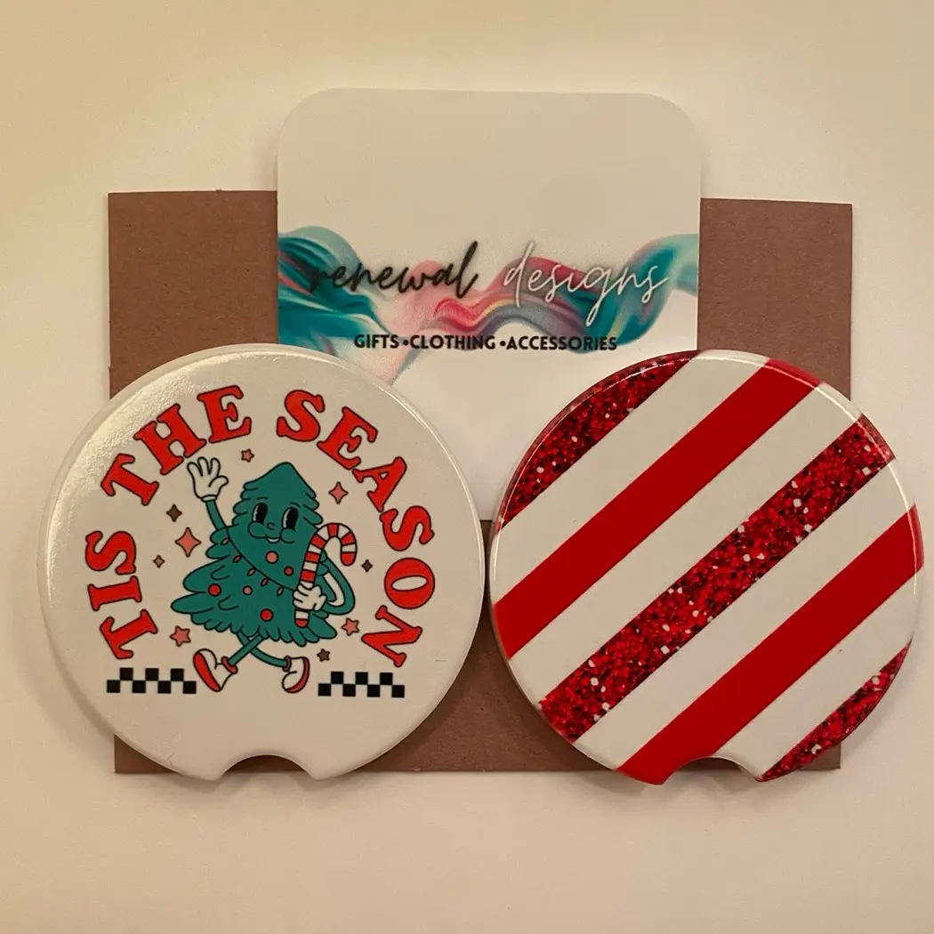 Christmas car coasters