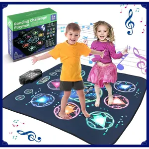 Dance Mat, Electronic Dance Mixer Rhythm Step PlayMat,Dance pad Game Toy for Girls Boys,Christmas/Festival/Birthday Gift for Kids, Built-in Music,24 Challenge Levels,Age 3-4 6 7 8 9 10 11 12+ Year Old(Costume Sets(Gag Toys & Practical Jokes)