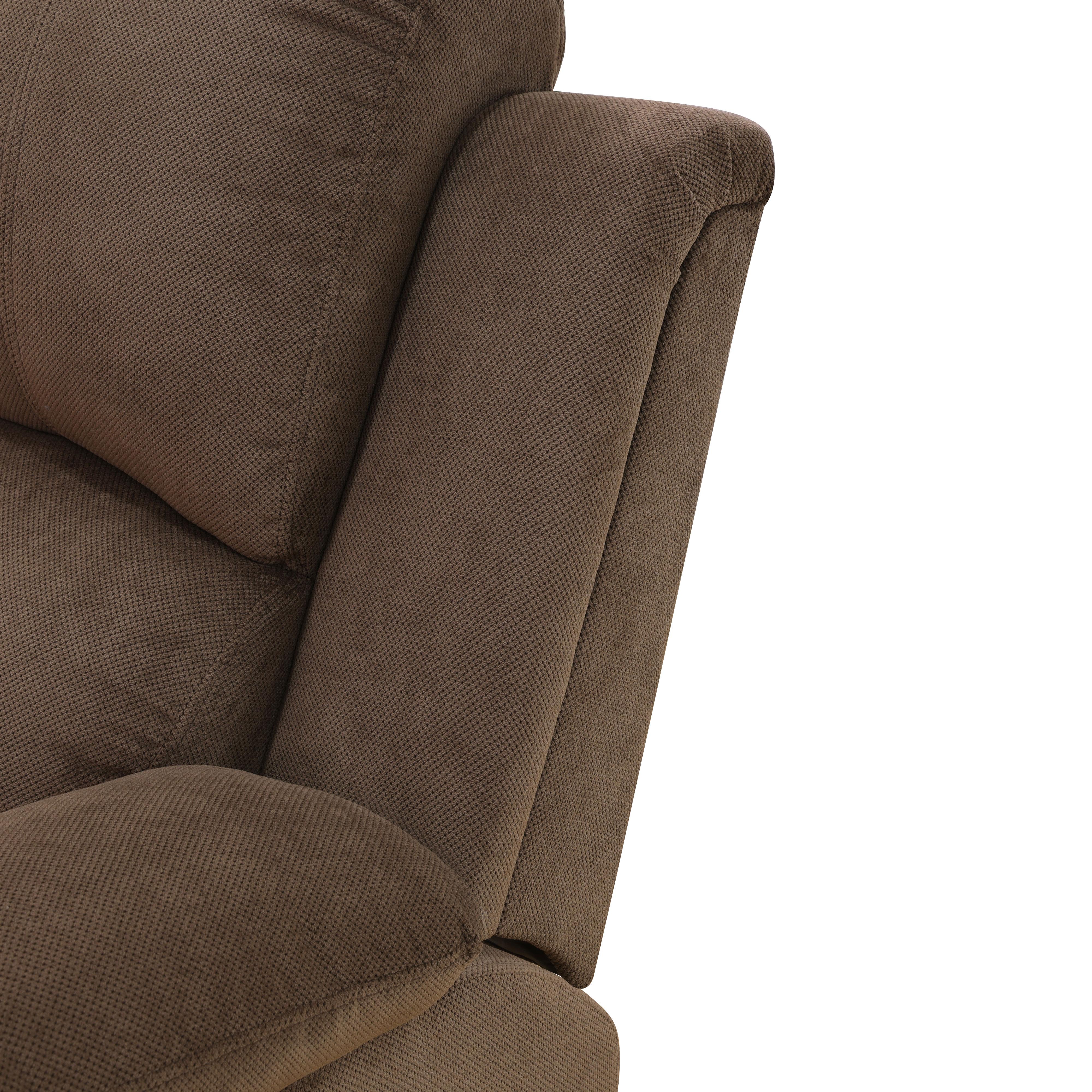 Brown Pineapple Fabric Living Room 3-Piece Intelligent Recliner Sofa Set, Modern Luxury Comfy Cloud Couch for Home Theater, Lounge Furniture with Adjustable Recline