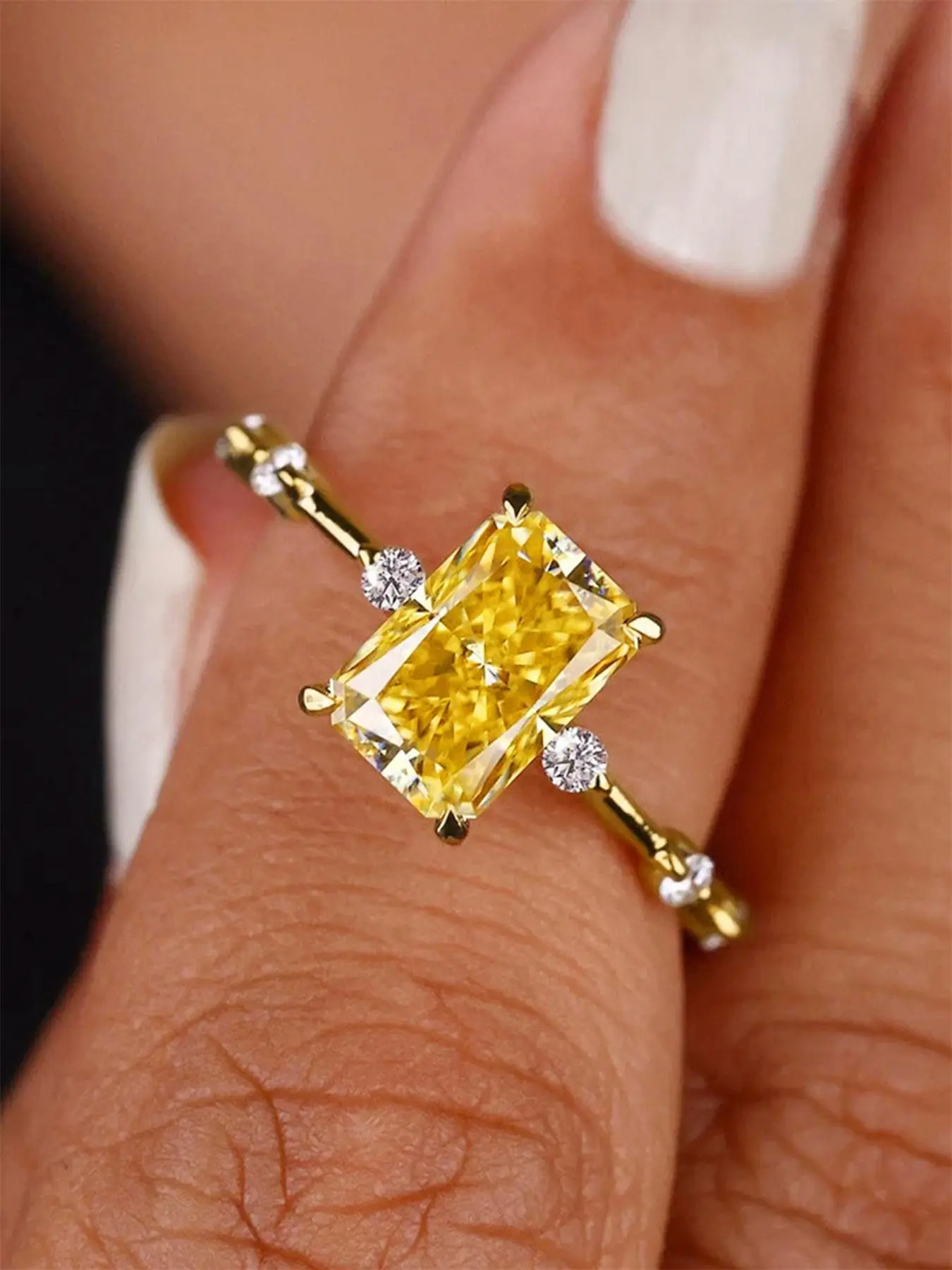 Luxury Artificial Zircon Decor Metal Ring, Elegant Ring, Beautiful Rings, Cubic Zirconia Rings, Fashion Party & Wedding Jewelry Accessories for Women, Exquisite Jewelry for Birthday Gifts