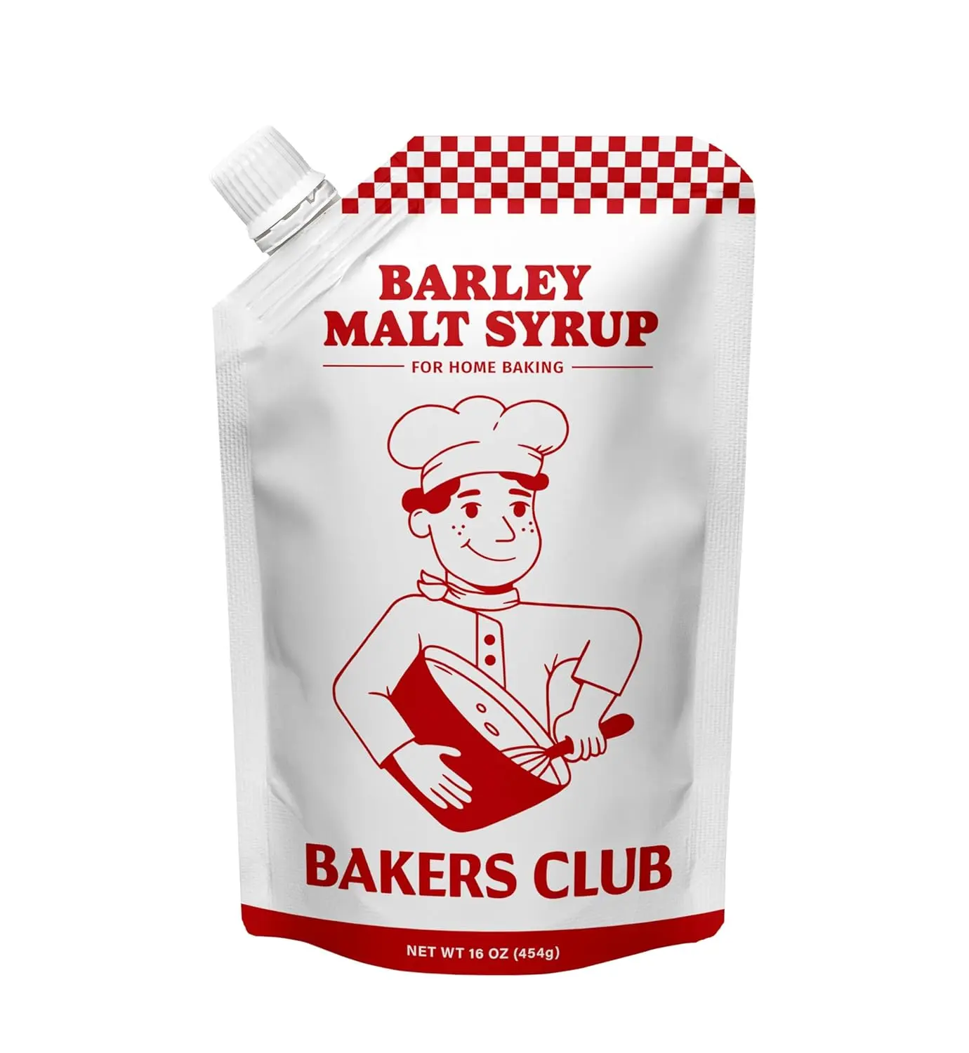 Bakers Club Barley Malt Syrup 16 oz | Non-Diastatic Malt Syrup for Homemade Bread, Bagels, Pretzels, Pizza Dough & Artisan Baking