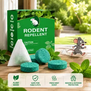 Mouse Repellent Pouches – Natural Rodent Deterrent with Peppermint Oil (12 Pouches) – Safe & Non-Toxic – Keep Mice Out of Homes, Garages, Warehouses & Cars – People & Pet Friendly