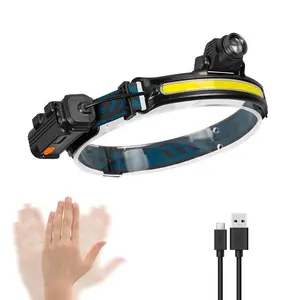 270° Wide Beam Motion Sensor Headlamp, USB Rechargeable Ultra-Bright LED – Hands-Free Light for Camping Hiking & Repairs