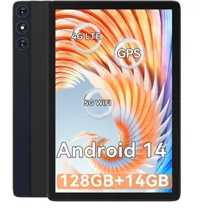 2026 New 10.1 inch Android 14 Tablets with Keyboard Mouse, 14GB+128GB Storage, Spreadtrum T606 CPU, 7000mAh, 2 Speakers, 5G WiFi+4G LTE, Dual 13MP Camera,GPS Black Friday Deal/ Christmas gift/ tablet on sale Smartphone Cellphone