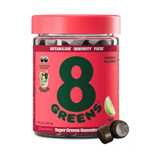 8Greens Super Greens Gummies Apple Flavor - Supports Immunity & Focus with Real Greens