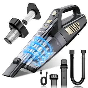 Handheld Vacuum Cordless, 15000PA Strong Suction Hand Held Car Vacuum Cleaner Portable with Multi-Nozzles & Washable Filter, Lightweight Dust Busters Rechargeable for Home, Car, Office, Pets