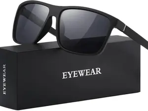 Retro Polarized Sunglasses for Men & Women - Classic Black UV Protection Driving/Fishing Sunglasses - Unisex Vintage Style