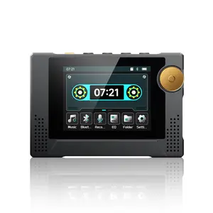 Retro MP3 Player 64GB with Dynamic UI HD Speaker Tape Drive Shape Portable Bluetooth 50 Hours Battery 2.4" Touchscreen Music Player