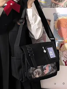 Fashionable and multifunctional shoulder bag, simple multi-pocket design transparent shoulder crossbody bag, casual versatile shoulder handbag, niche and suitable for daily commuting, shopping, etc., Crossbody Tote Bag