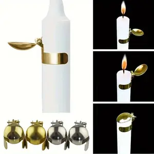 Automatic Candle Extinguisher, Self-Extinguishing Wax Candles, Flameless Safety Design, Ideal for Home & Office Use, Durable Material
