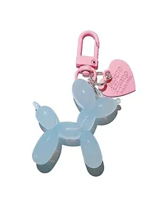 Jelly Balloon Dog Design Keychain for Women, Cute Girls Key Chain, Bag Charms Accessories for Car Purse Backpack, Keychain Kawaii