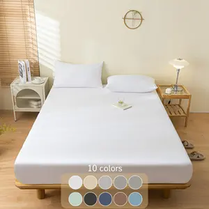 Solid Color Bedding Set, 2/3 Counts Including 1 Count Fitted Sheet & 1/2 Counts Pillowcase, Soft Comfortable Bedsheet Sets for Bedroom, Guest Room, Apartment, School