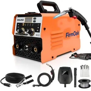 145A MIG Welder 3 in 1 FLUX MIG/Lift TIG/ARC Multi-Process Welding Machine 110V with LCD Large Screen Welds Stainless, Alloy, Carbon Steel, Cast Iron