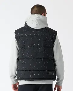 Alpine Puffer Vest Black White  Splatter, XL