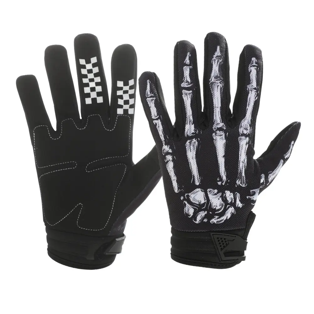 Joker Touchscreen Non-Slip Skeleton Sports Gloves for Men - All Season, Ambidextrous, Finger Protection, Breathable, Bends for Finger - Motorcycle Gear, Dirt Bike Riding Accessories