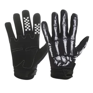 Joker Touchscreen Non-Slip Skeleton Gloves for Men and Women - Dirt Bike, Mountain Bike, and Riding - Breathable Design with Skeleton Pattern, accessories, Motorcycle Gear, Racing