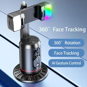 Auto Face Tracking Tripod for Phone,No App Required, 360° Rotation Stand Holder for Video Recording for Influencer Content Creator Vlogging Kit AI Phone Gimbal Stabilizer