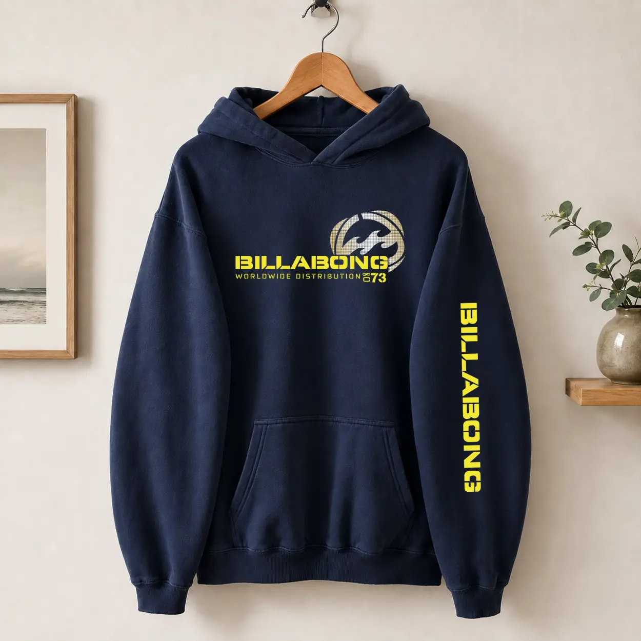 Billabong Surf Streetwear Pullover Sweatshirt, Vintage 2000s Surfer Graphic Hoodie, Retro Ocean Wave Skate Apparel, Trendy Unisex Beach Wear Top