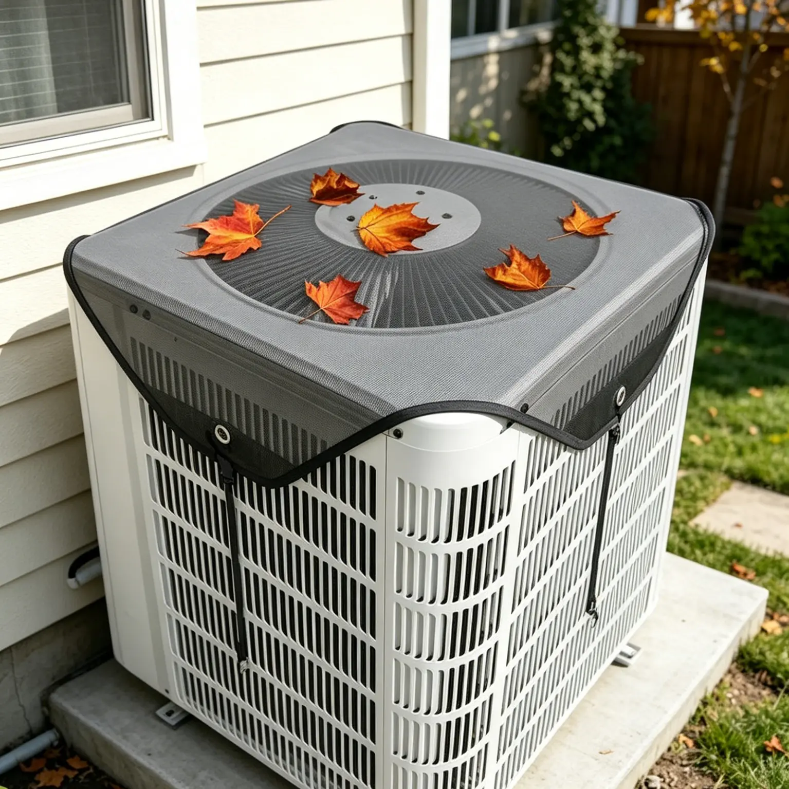 36X36 Inch Fixed Air Conditioner Protective Cover, 1 Count Mesh air conditioning cover, outdoor durablf Windproof Ventilation Net, Household Dust AC Cover, Household Items, Household Air Conditioner Protective Cover, Waterproof Central, Dustproof Design