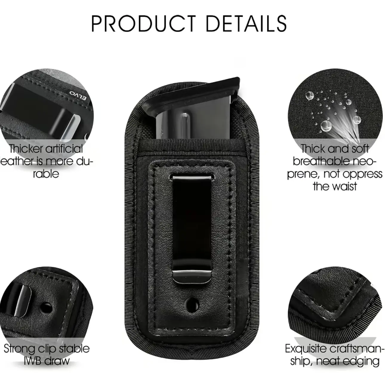 Tactical Magazine Holster 3 Pack, Universal IWB Concealed Carry Pouch for Adults, Supports Single & Double Stack Mags, Easy to Use Tactical Equipment that Holds Magazines Securely for Hunting, Concealed Carry Option