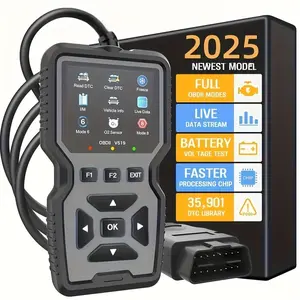 Professional OBD2 Scan Diagnostic Tool | Enhanced Engine Fault Code Reader And Reset, Mode 6/8 Advanced OBDII/EOBD Car Diagnosis Scan Tool, Battery Tester, I/M Preparation State, Error Code Eraser | Suitable for All OBD II Protocol Cars Since 1996