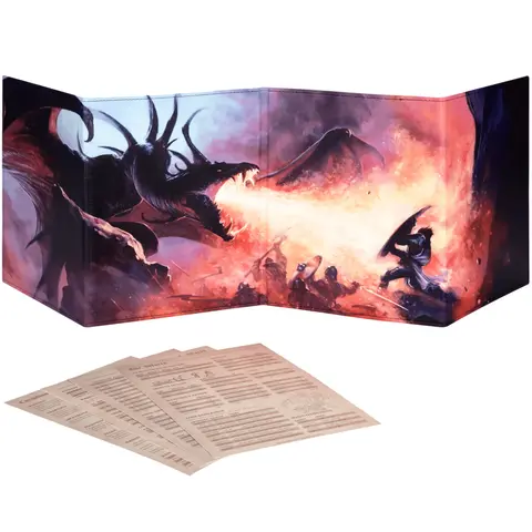 LYNX Full Color Customizable Game Master Screen (DM GM) For RPGs like Dungeons & Dragons (D&D), Pathfinder etc.