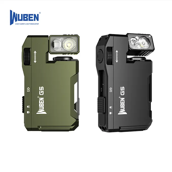 WUBEN G5 EDC Rechargeable LED Flashlight - 400 Lumens RGB, 180° Rotation, USB C, Multifunctional Spotlight Lighting, Powerful Portable Camping Torch, Tools & Gadgets for Hiking, Usb C Flashlight, Multifunctional Lighting, Usb Handheld Flashlights, Portabl