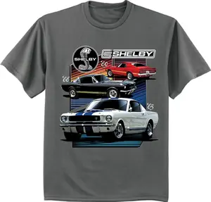 Shelby T-shirt Mustang Accessories Mens Clothing Apparel Gifts Old Timer Cars Cotton Menswear