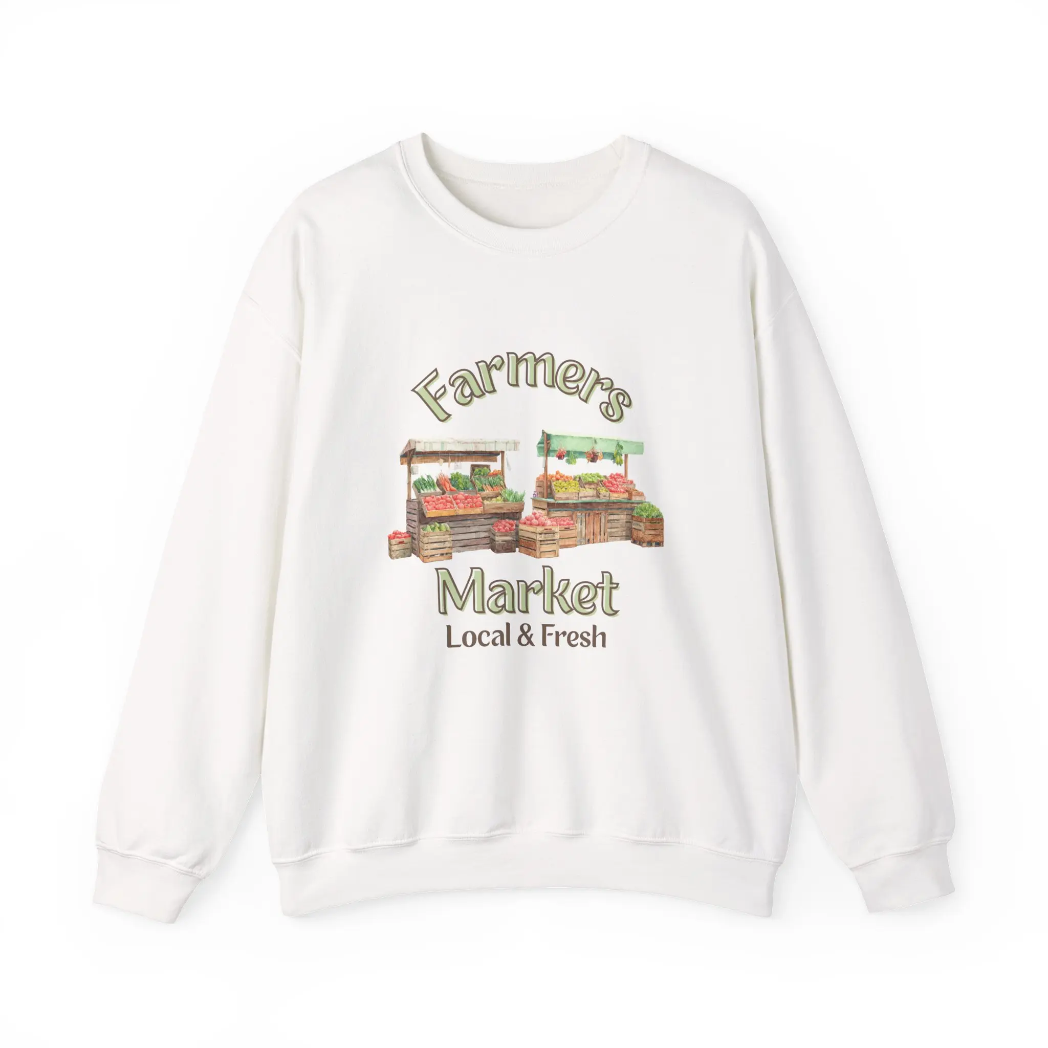 Farmers Market Produce Stand Sweatshirt | Local & Fresh Market Graphic