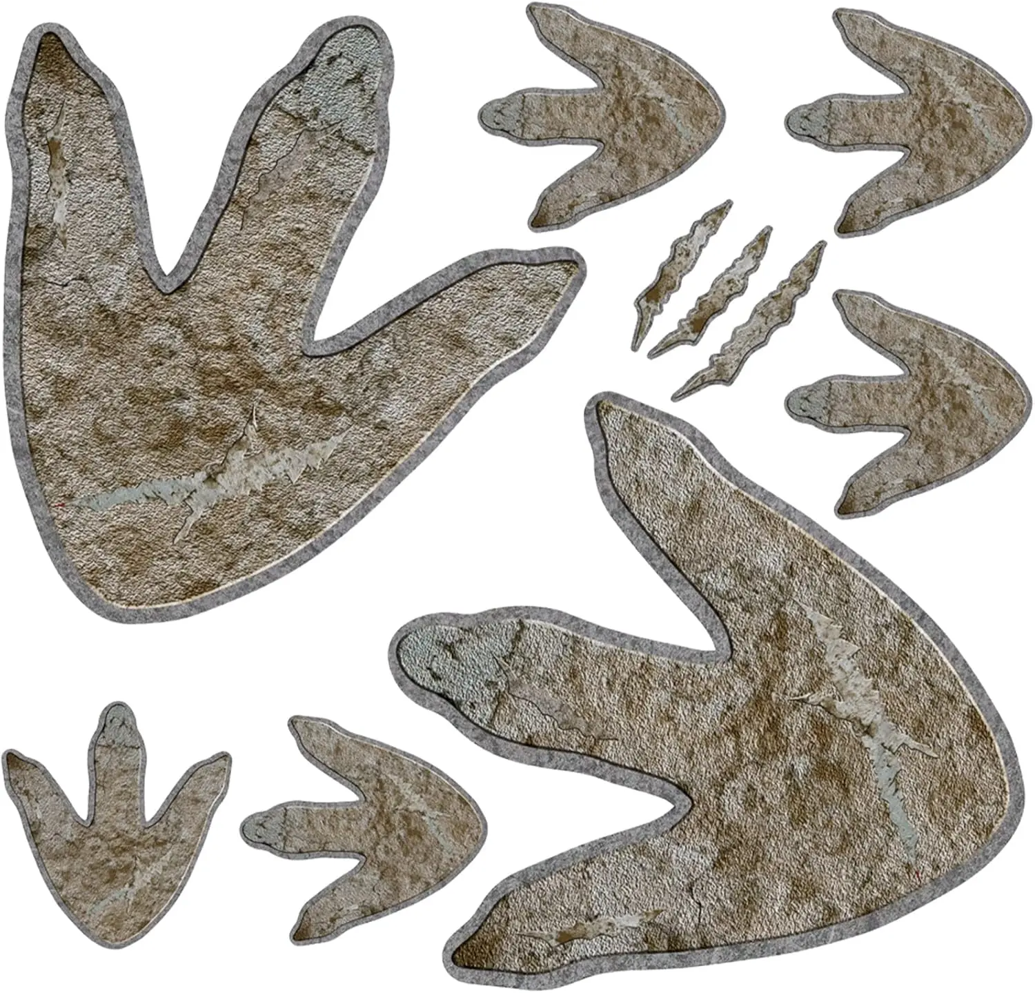 64 count Dinosaur Footprints Floor Decals Decor Peel and Stick Dinosaur Tracks Wall Decals Vinyl Footprints Wall Decal for   Bedroom Home Decor