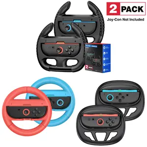 2 Pack Steering Wheels for Nintendo Switch 2 (2025), Switch 2 Racing Wheels for Mario Kart World & 8 Deluxe, Bigger SL/SR Buttons, Racing Games Accessories, Easy to Install