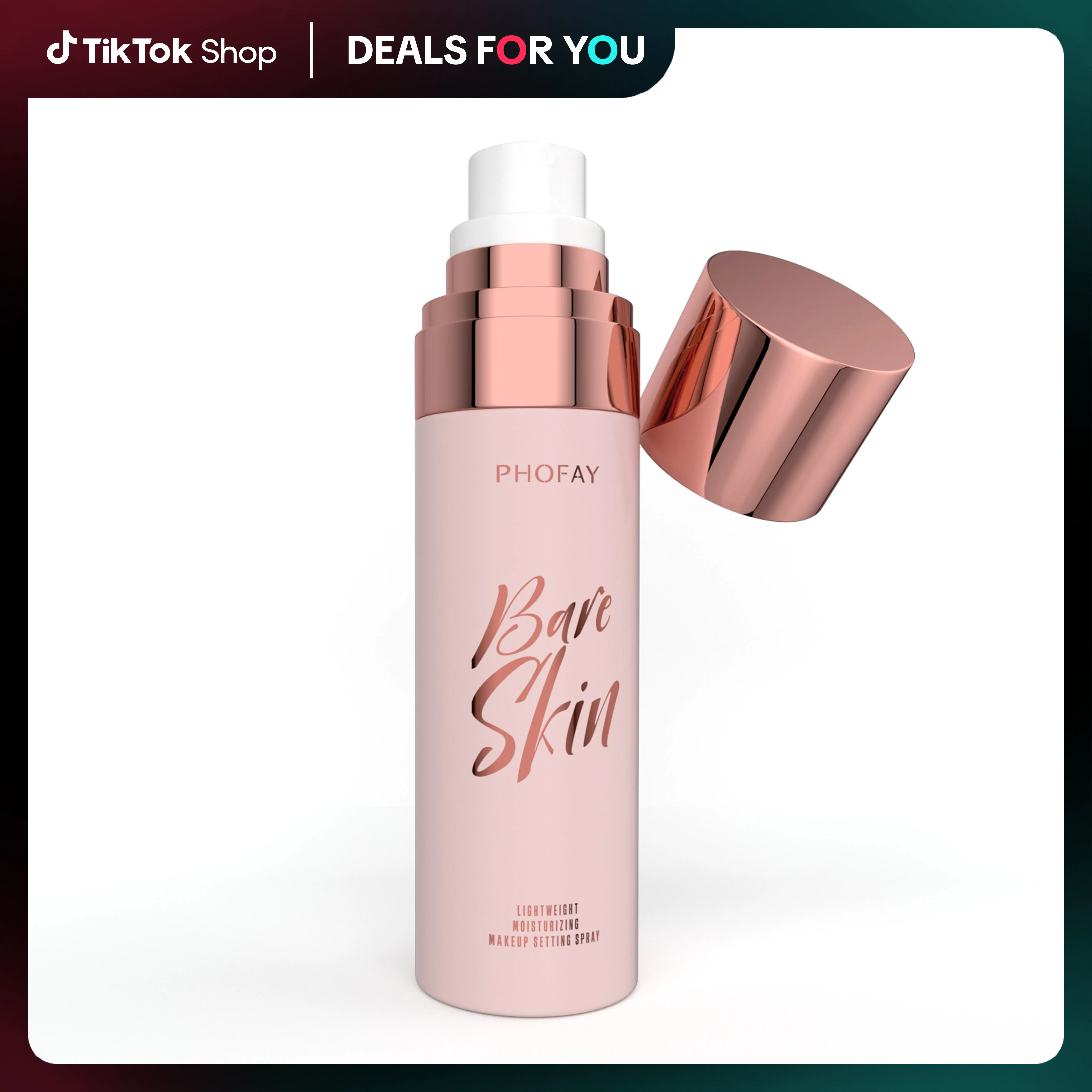 PHOFAY Radiant Glass-Skin Setting Spray, 24H Long-Lasting Waterproof Formula, Alcohol-Free & Hydrating Face Mist with Peach Scent for Dry Sensitive Skin, 2.7 fl oz, Flawless, Cosmetics, Moisture, Makeup Finishing Spray