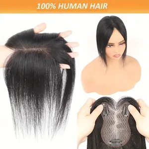 Wholesale Hot New Women'S Invisible Hair Topper for Bald Spot Coverage - Real Human Hair, Thin & Breathable, Seamless Integration