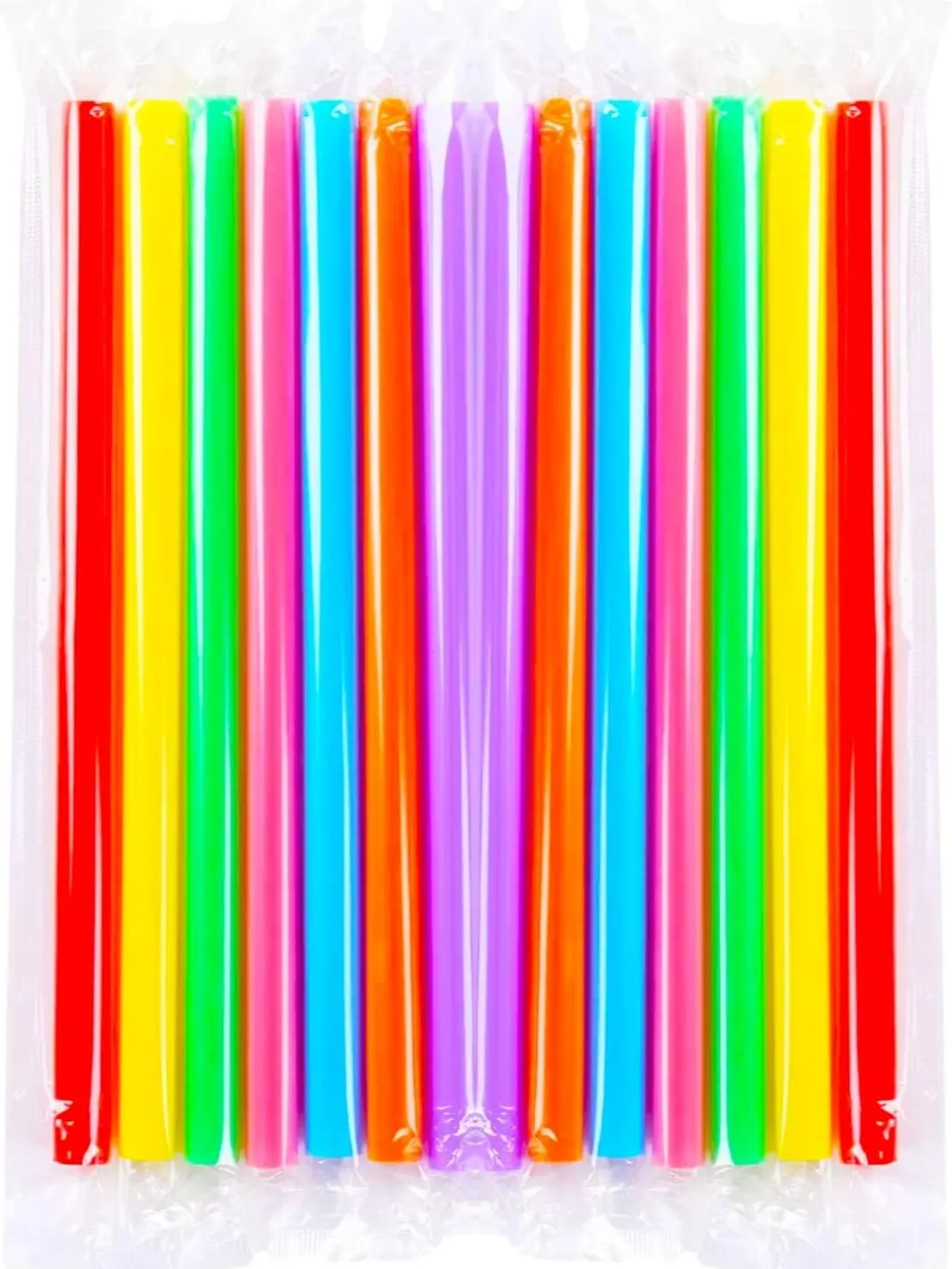Green Direct Disposable Boba Tea Straws - Pack of 100, Individually Wrapped Plastic Straws for Smoothies and Milkshakes - Colorful, Drinkware cups cup holiday time
